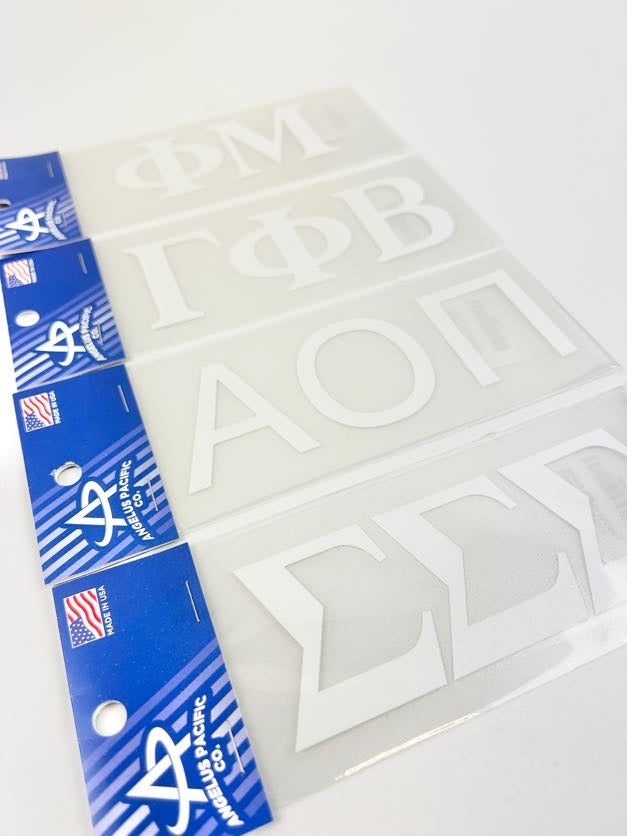 Sorority White Letter Decal Greek in at Wrapsody