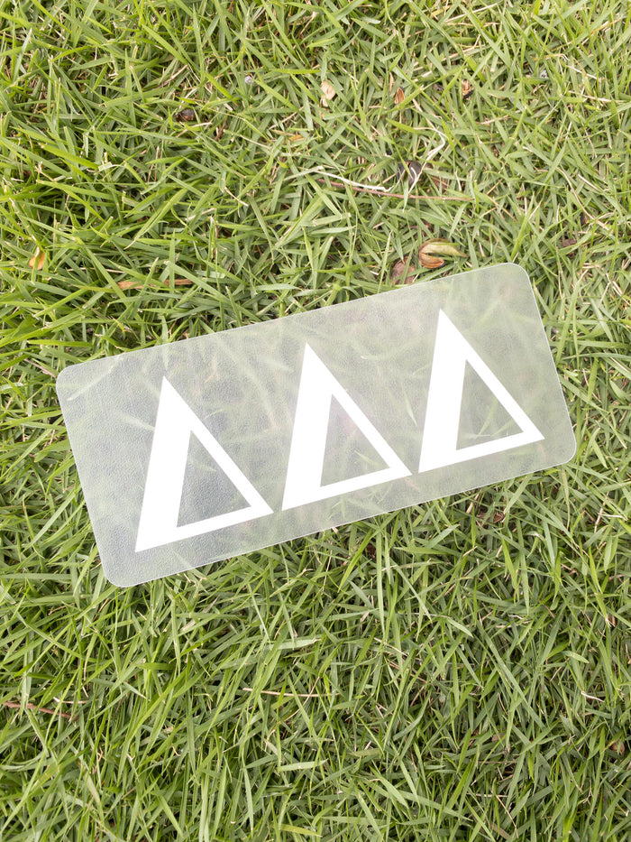 Sorority White Letter Decal Greek in Delta Delta Delta at Wrapsody