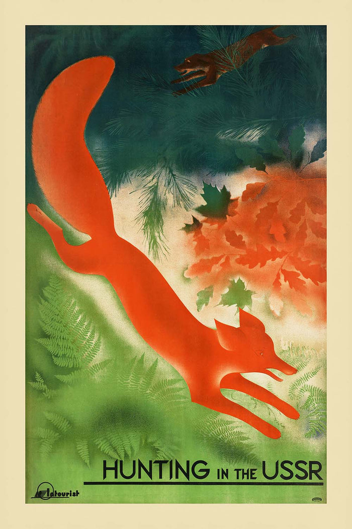 Soviet Union Travel Poster: Hunting in the USSR, 1930s