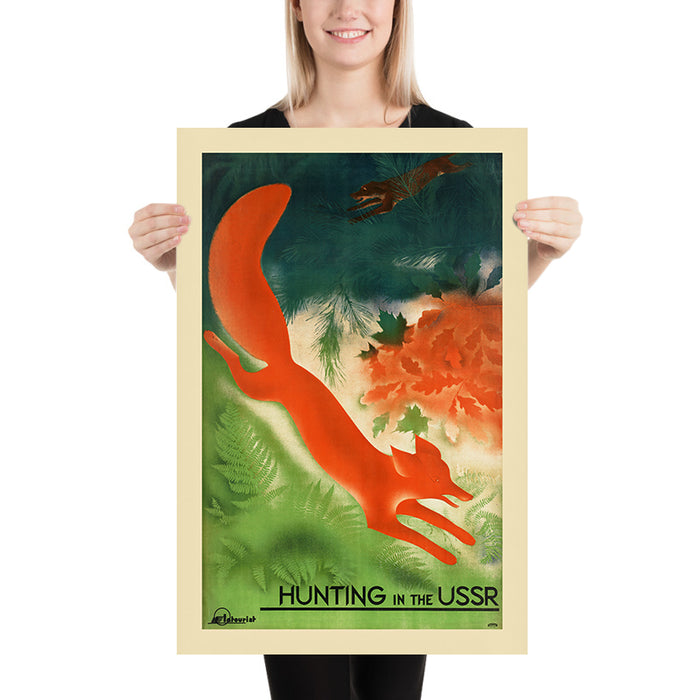 Soviet Union Travel Poster: Hunting in the USSR, 1930s