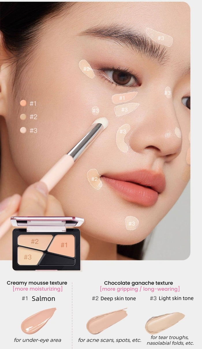 SPENNY 3-color Moist Long-wear Concealer Palette (2.0/3.0) T5726