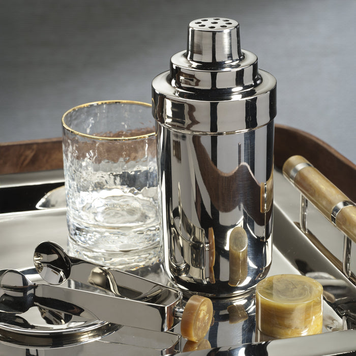 Spiga Cocktail Shaker - Nickel & Amber - Barware by Carlyle Avenue