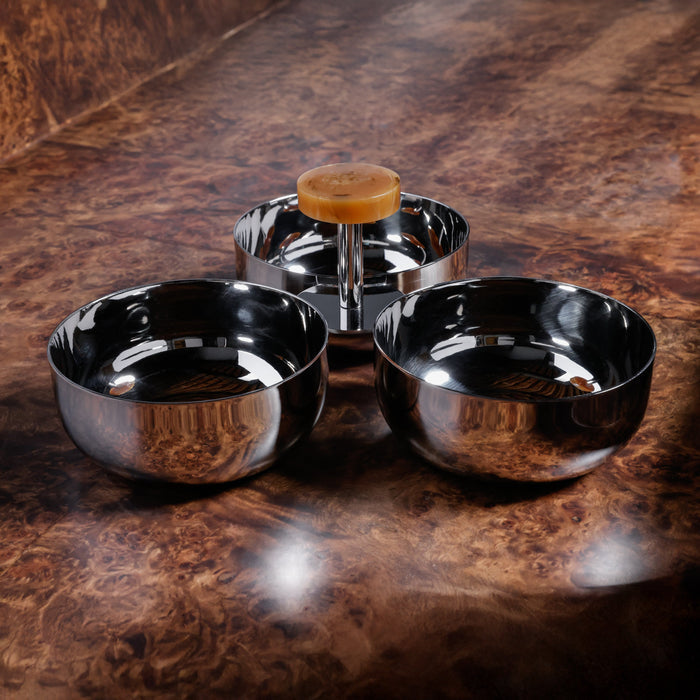 Spiga Condiment Set - Nickel & Amber - Barware by Carlyle Avenue