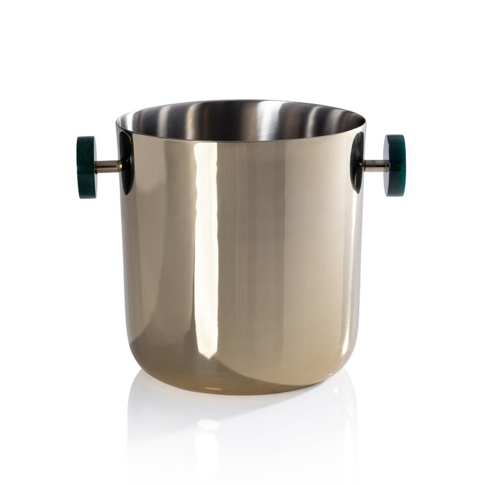 Spiga Ice Bucket - Gold & Green - CARLYLE AVENUE