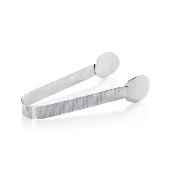 Spiga Textured Ice Tong - Nickel - Barware by Carlyle Avenue