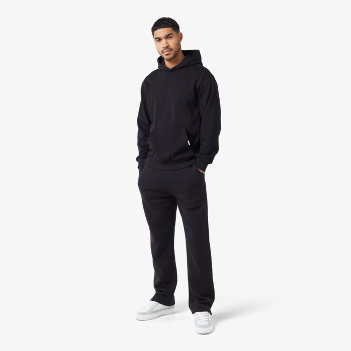 Split Open Hem Jogger | Black