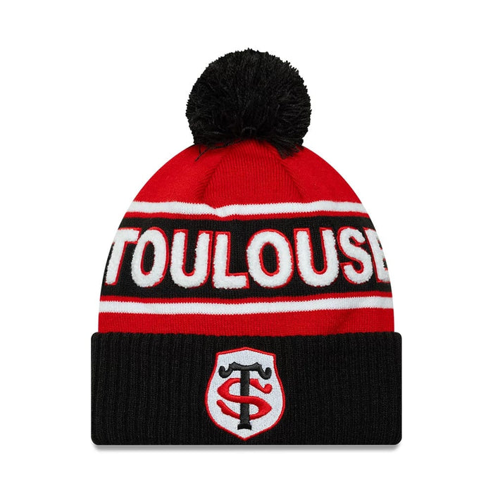 Pictured is this Stade Toulousain Sport Stade Toulousain Cuff Knit Beanie hat in red. 1