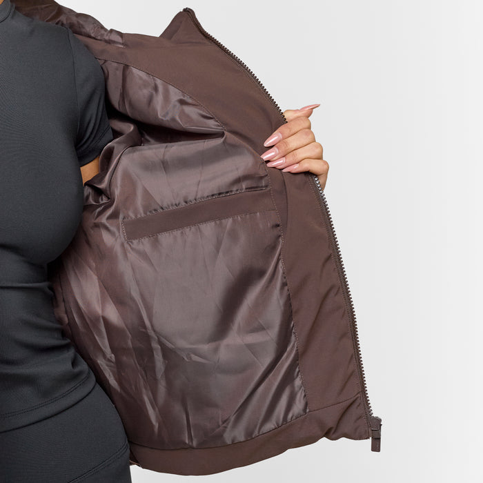 Storm Cuff Puffer | Coffee