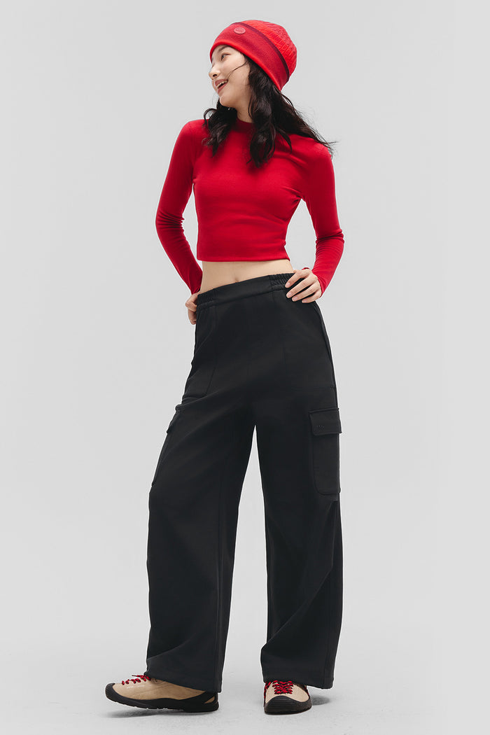 beneunder stormparatroop – women’s thermal parachute softshell pants #color_black