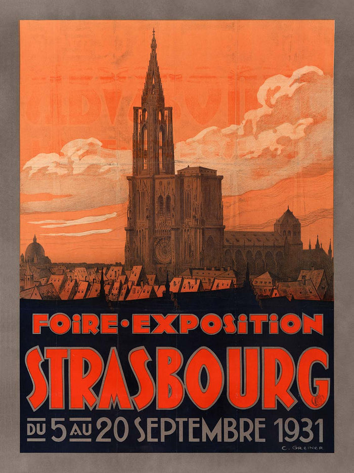 Strasbourg Travel Poster: Foire-Exposition by L. Greiner, 1931