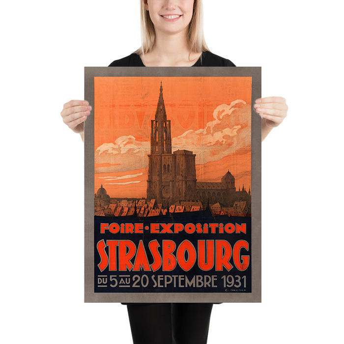 Strasbourg Travel Poster: Foire-Exposition by L. Greiner, 1931