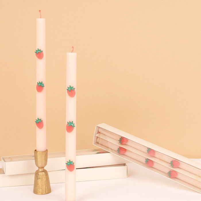 Strawberry Taper Candles - Candles by Carlyle Avenue
