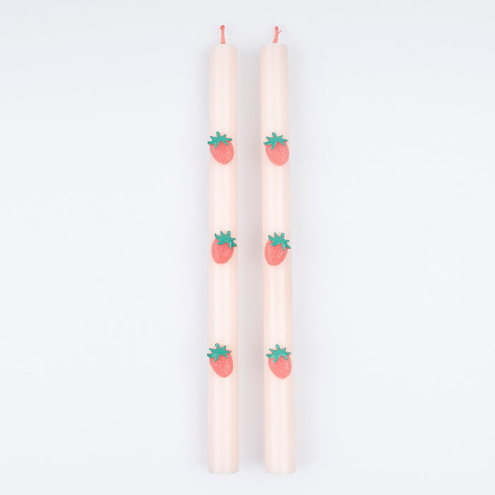 Strawberry Taper Candles - Candles by Carlyle Avenue