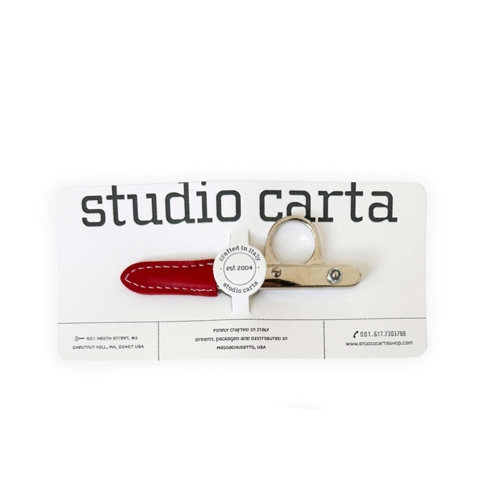 Studio Carta Thread Clipper With Leather Pouch - Red