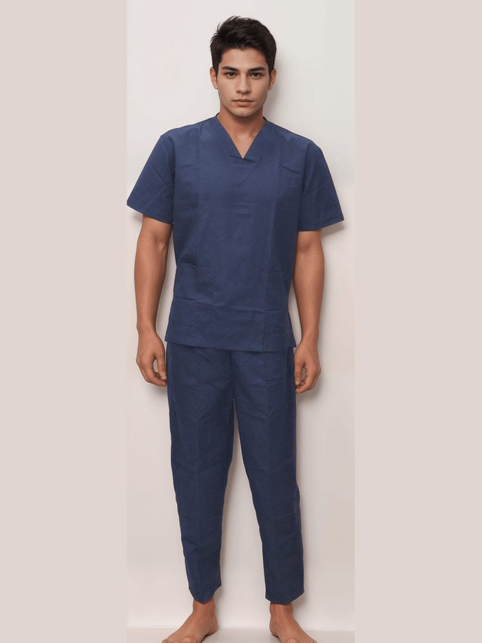 Scrub Dress Navy Blue - Comfort and Style for Healthcare Professionals - J R GARMENTS