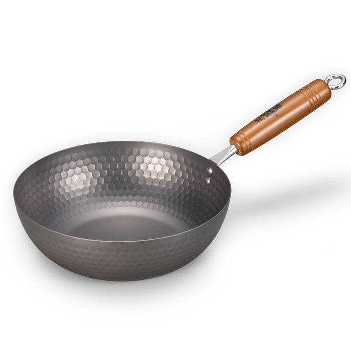 Summit Nitrogen Hardened Iron Beijing Wok Pan Hammered 8.7" dia