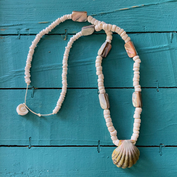 Sunrise Puka Abalone Necklace