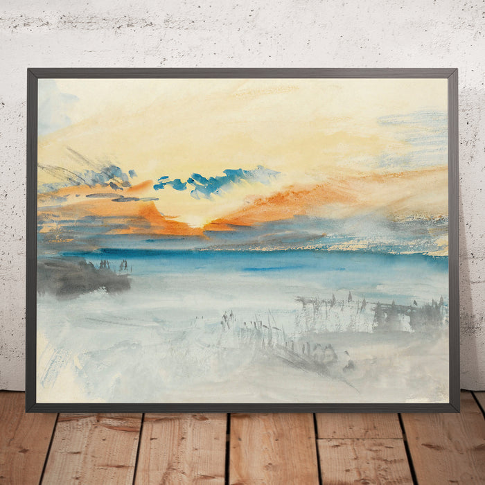 A framed image of