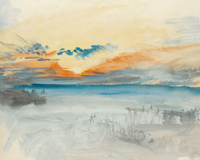 Sunset Over Water by Turner, 1820