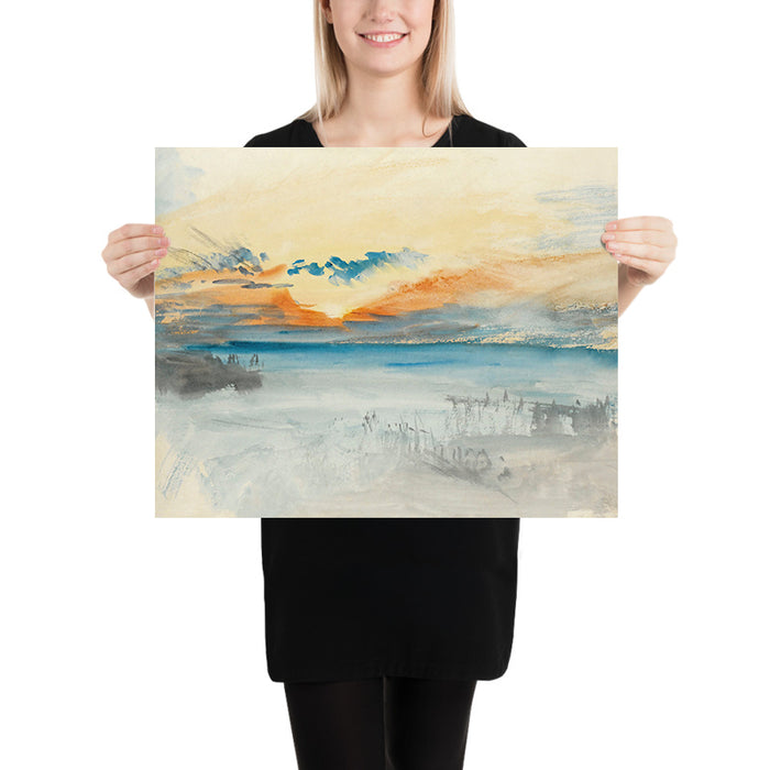 Sunset Over Water by Turner, 1820