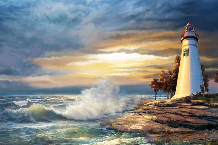 Sunset with Ohio Marble Head Lighthouse