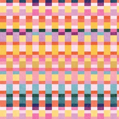 Sunshine Pixel Threads - Pop and Plaids - Fat Quarter