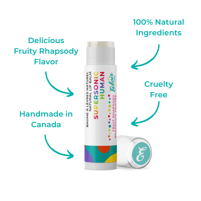 Eclair Supersonic Human Fruit Rhapsody lip balm, 100% natural, cruelty-free