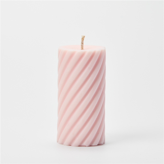 Swirl Pillar Silicone Candle Mold