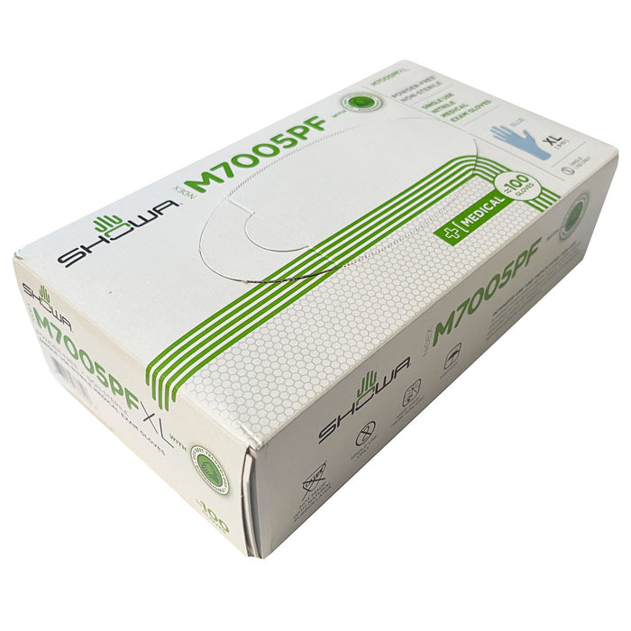 Nitrile Gloves Box of 100, top side view