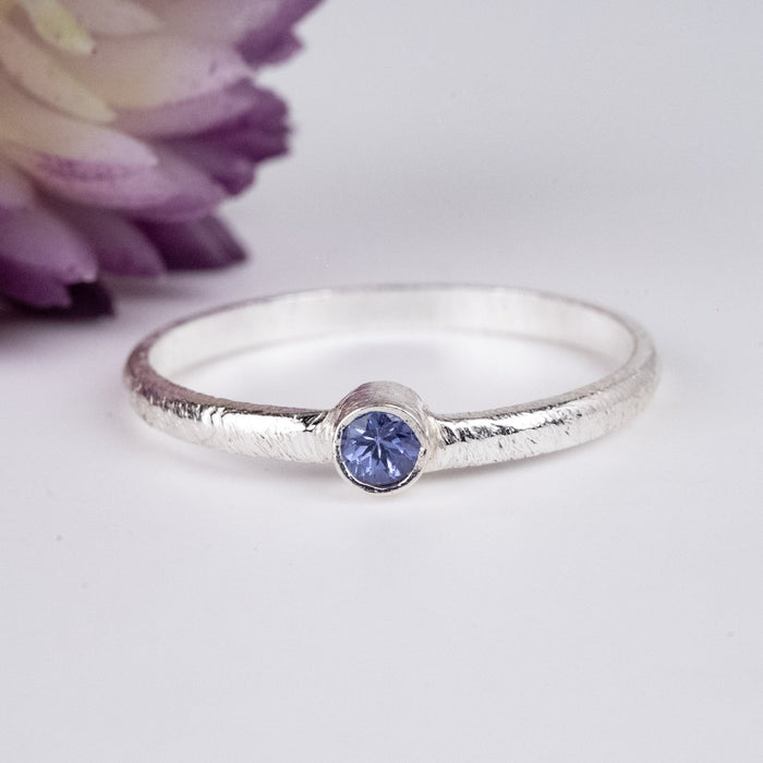 Tanzanite 3mm Ring .925 Silver | Choose Size - InnerVision Crystals