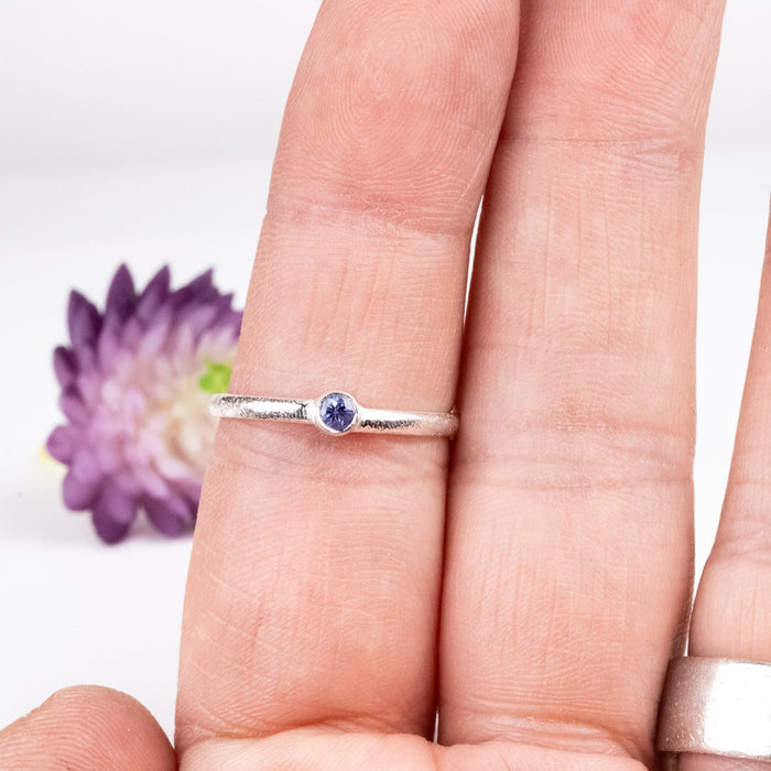 Tanzanite 3mm Ring .925 Silver | Choose Size - InnerVision Crystals