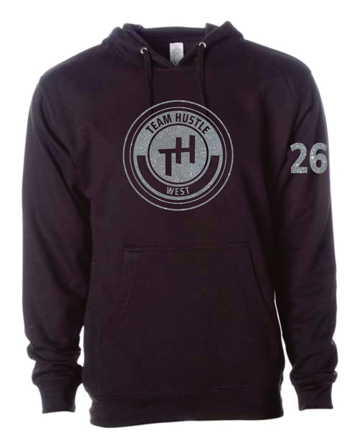 Team Hustle West Hoodie- 3 Designs GLITTER