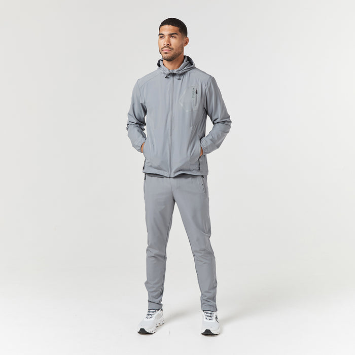 Men's  Mid Grey Tech Pocket Tracksuit  Closure London  Front View