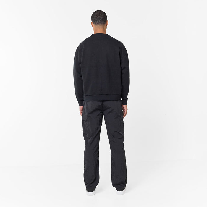 Tech Zip Pocket Crew Sweat | Black