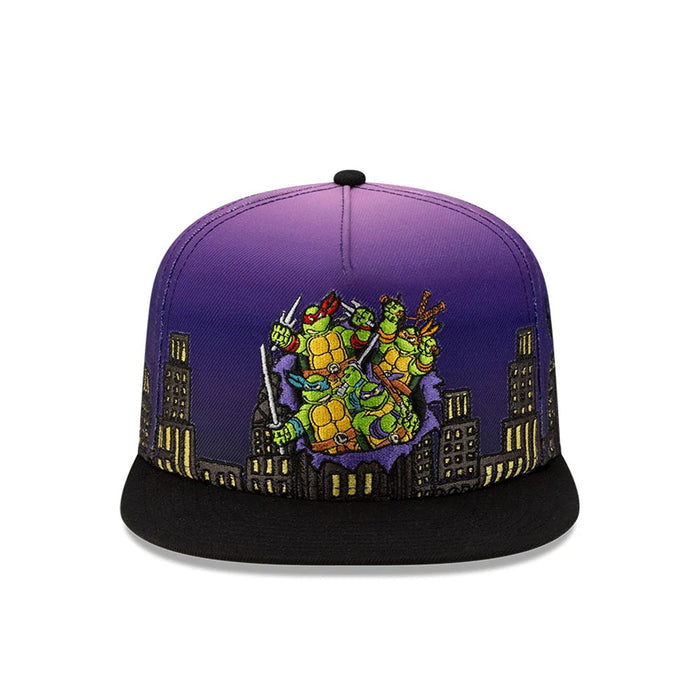 Pictured is this Teenage Mutant Ninja Turtles Skyline 59FIFTY A-Frame Fitted cap in purple & black. 3