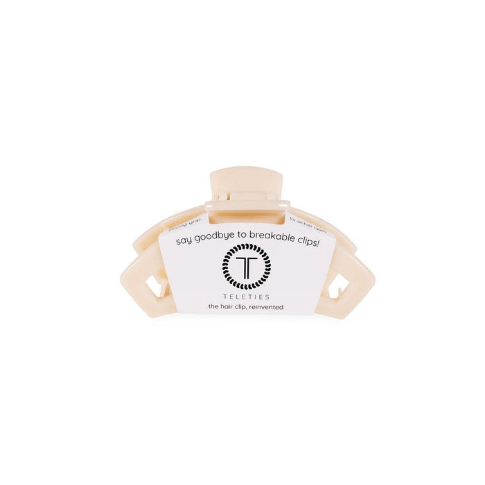 TELETIES Open Hair Clip Almond Beige