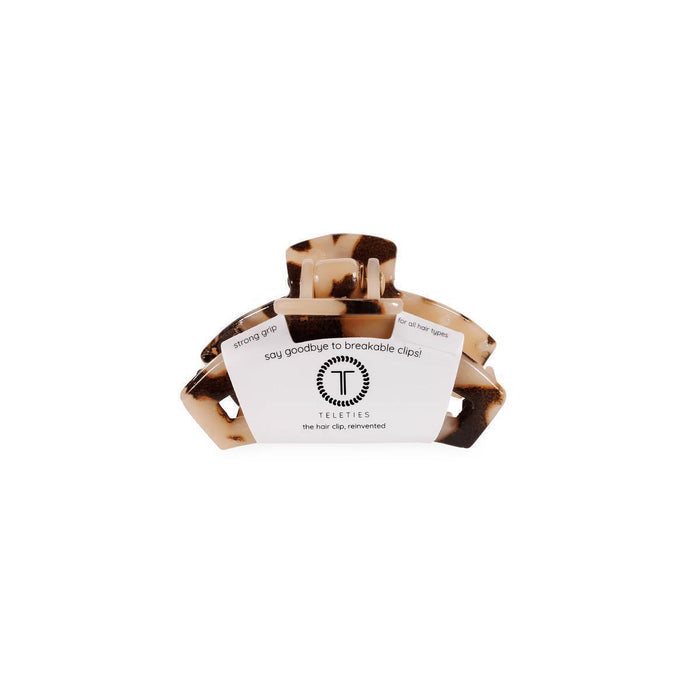TELETIES Open Hair Clip Blonde Tortoise