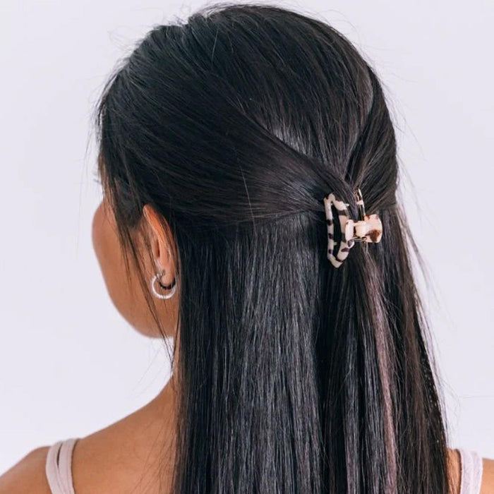 TELETIES Open Hair Clip Blonde Tortoise