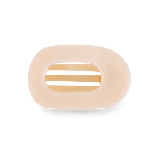 TELETIES Round Flat Hair Clip Almond Beige