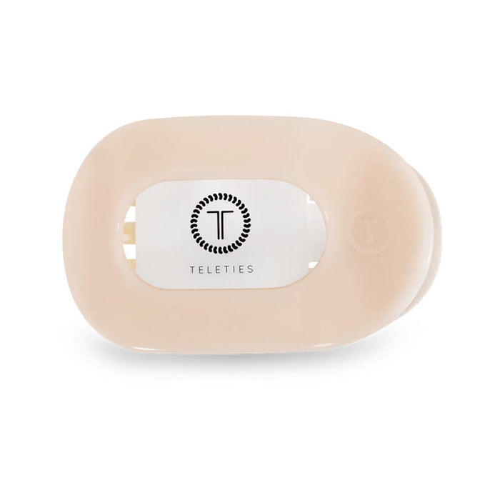 TELETIES Round Flat Hair Clip Almond Beige