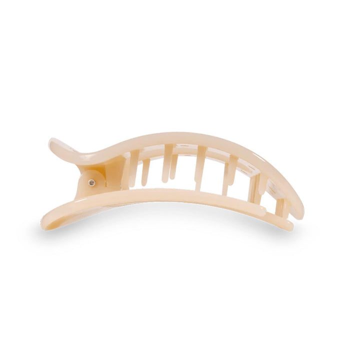 TELETIES Round Flat Hair Clip Almond Beige
