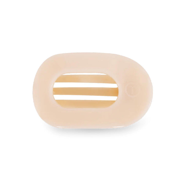 TELETIES Round Flat Hair Clip Almond Beige