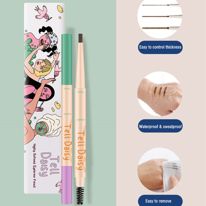 TellDaisy 3-in-1 Waterproof Machete Eyebrow Pencil T3723