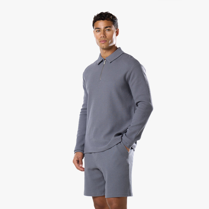 Textured Short | Mid Grey