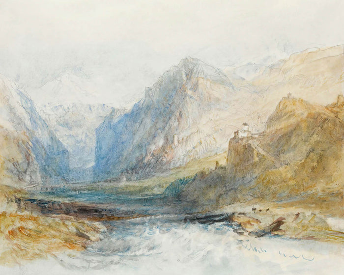 The Domleschg Valley, Looking North to the Gorge at Rothenbrünnen by Turner, 1840