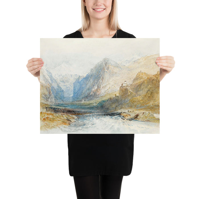 The Domleschg Valley, Looking North to the Gorge at Rothenbrünnen by Turner, 1840