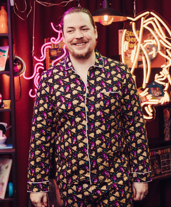 The Ten Minute Power Hour - Dinos and Cups Pajama Shirt