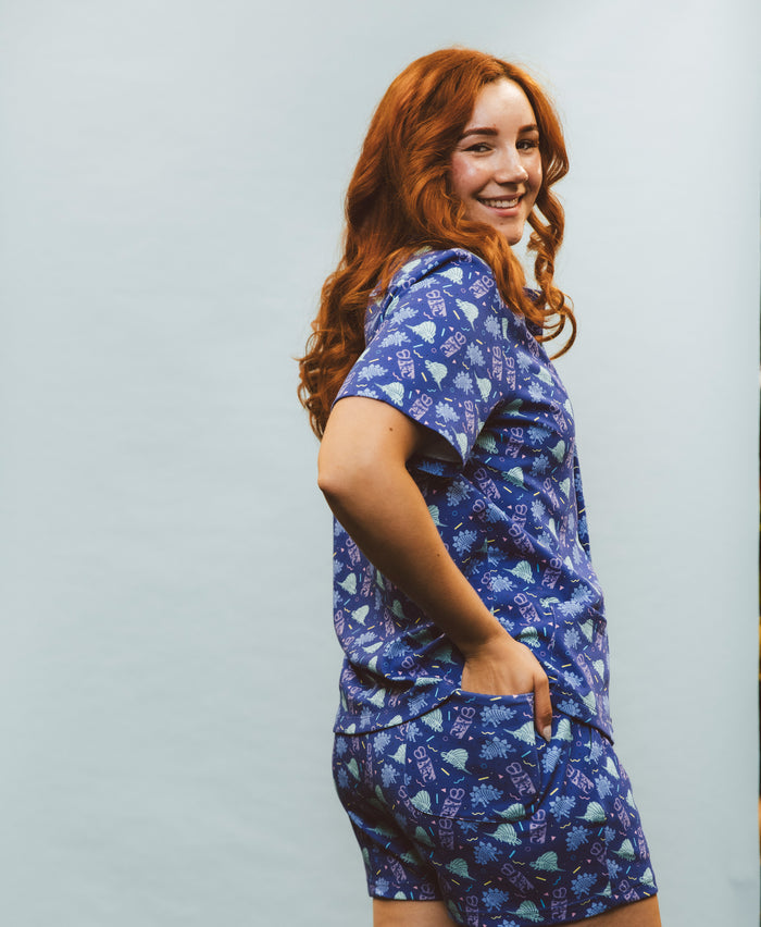 The Ten Minute Power Hour - Dinos and Cups Pajama Shorts