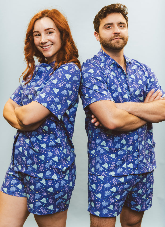 The Ten Minute Power Hour - Dinos and Cups Pajama Shorts