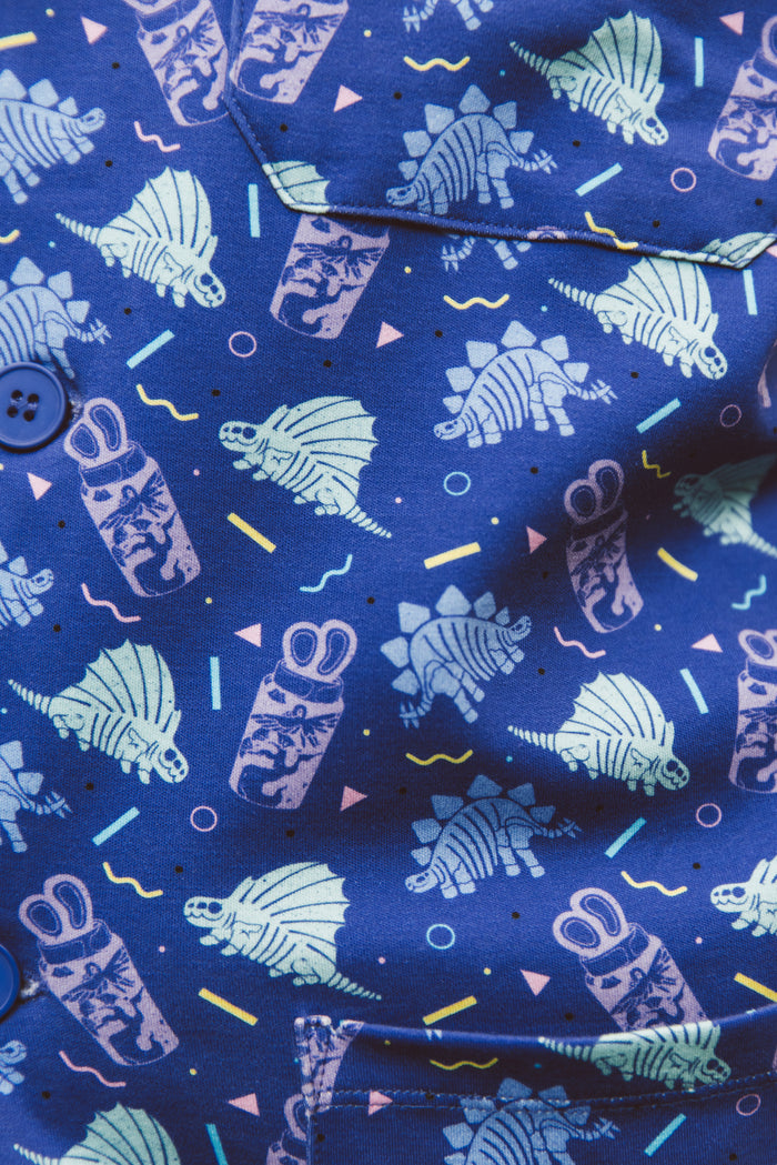 The Ten Minute Power Hour - Dinos and Cups Short Sleeved Pajama Shirt
